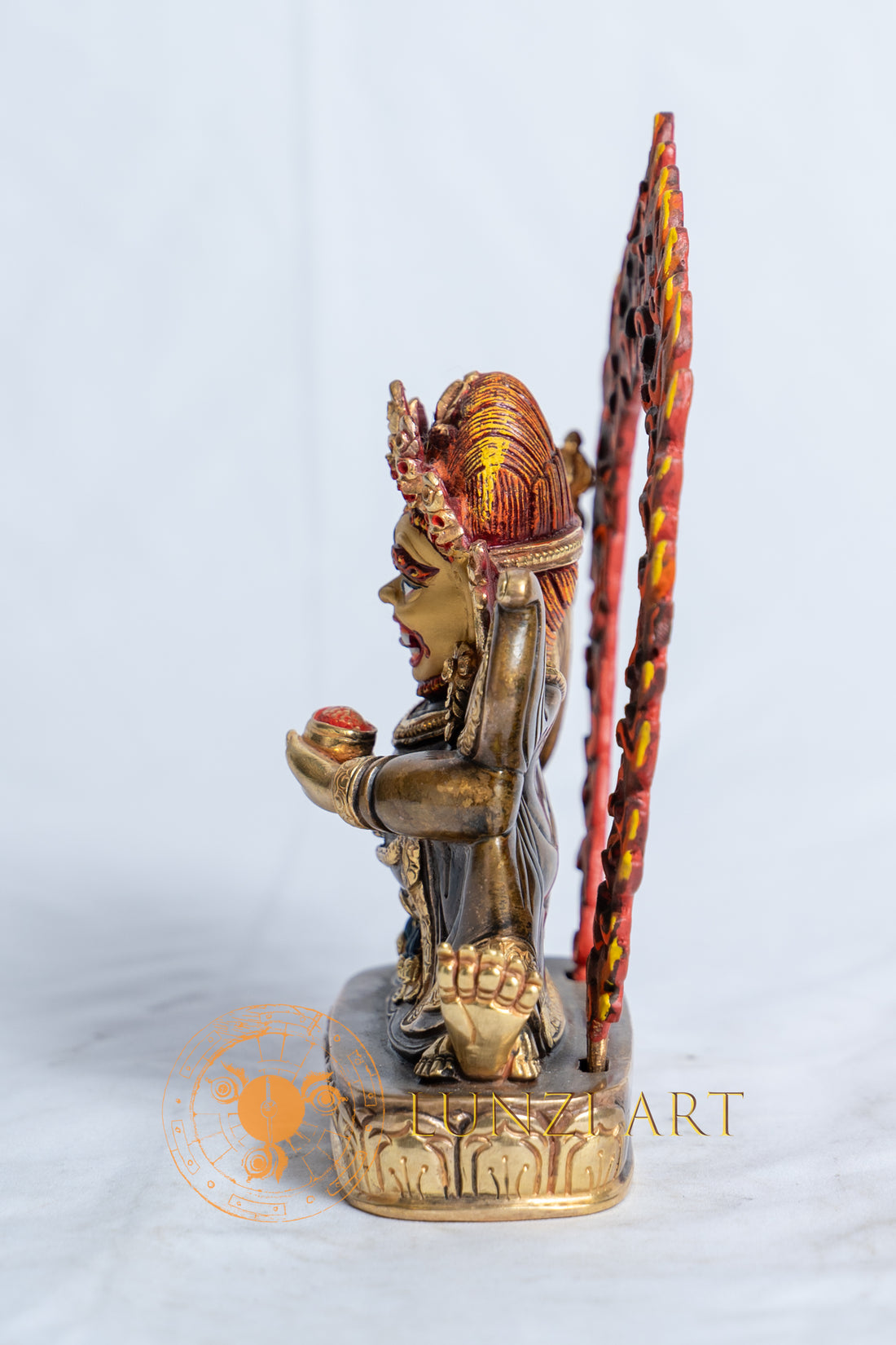 Mahakala Statue | Copper with 24k Half Gold Plating