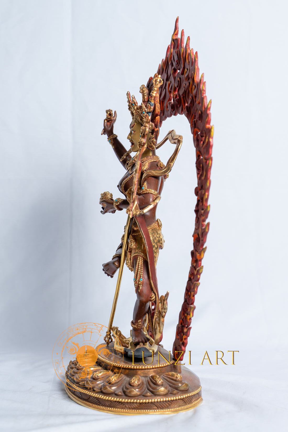 Vajravarahi (Dorje Phagmo) Statue | Pure Copper with 24k Half Gold Plating