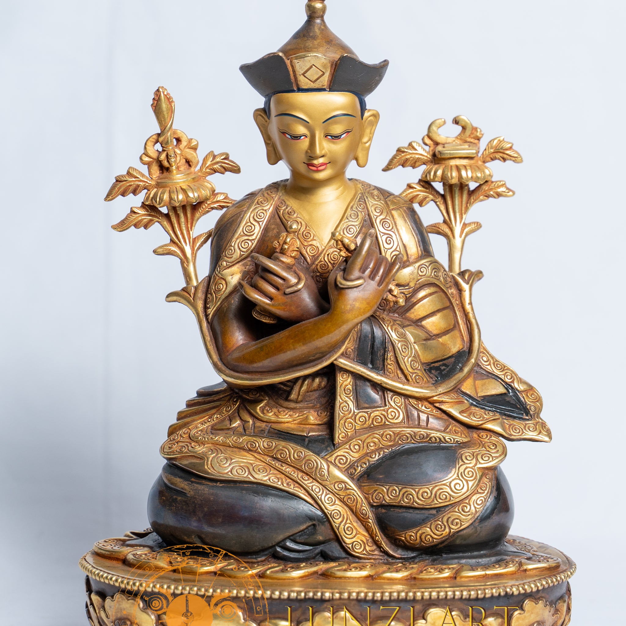 Rangjung Rigpe Dorje (The 16th Karmapa) | Half Gold Plated  Statue