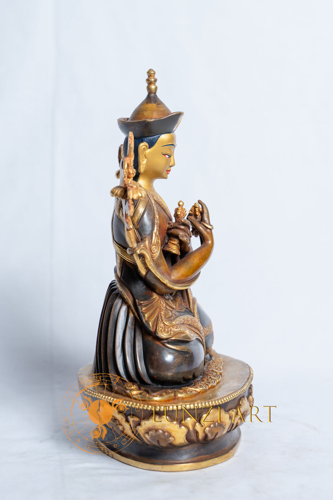 Rangjung Rigpe Dorje (The 16th Karmapa) | Half Gold Plated  Statue