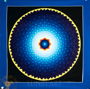 Hand-Painted Lotus Mandala Thangka