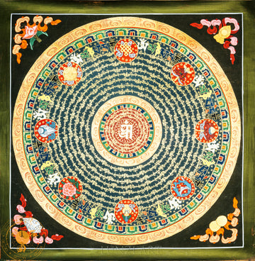 Hand painted Mantra mandala “Om”