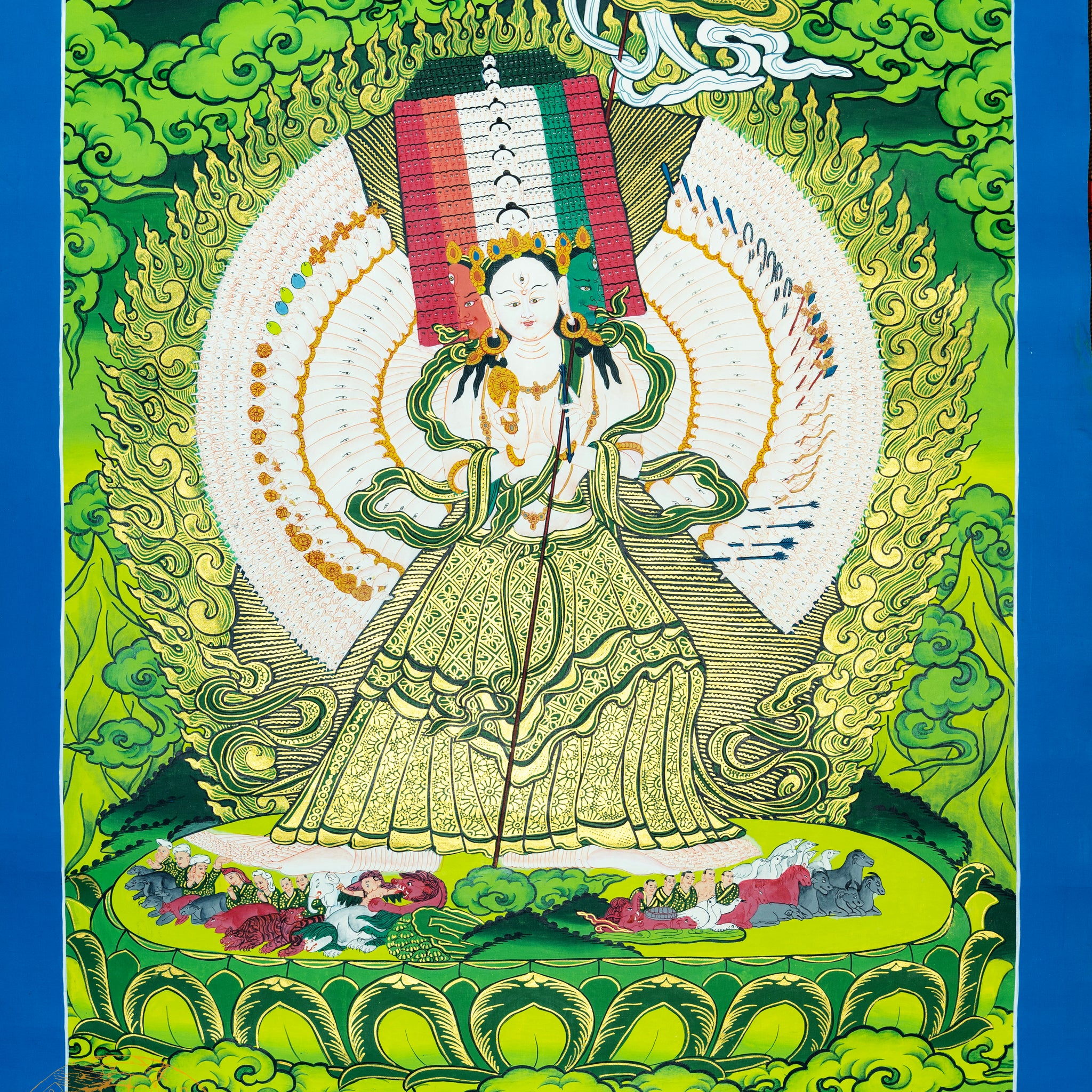 The Radiant Dukar Thangka: A Sacred Shelter of Compassion