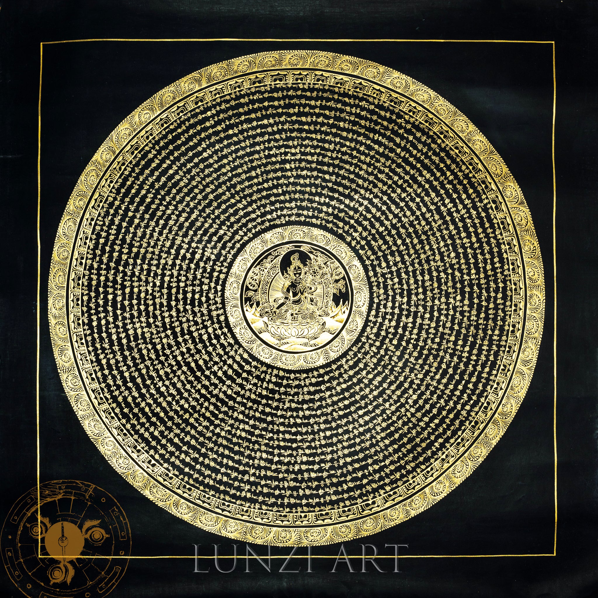 Hand Painted “White Tara Mandala” Thangka
