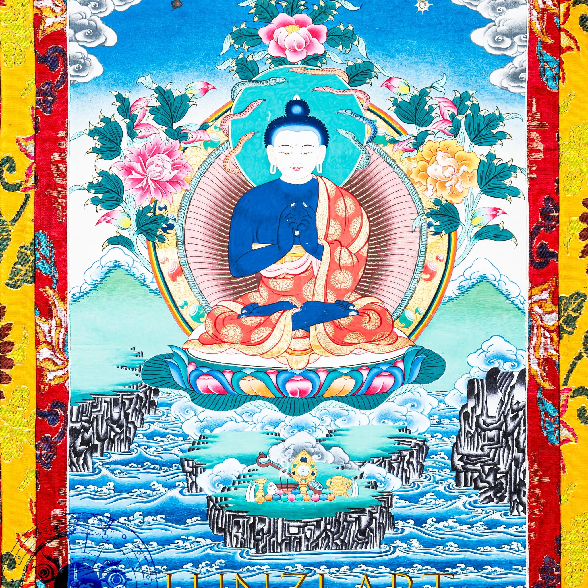 Hand-Painted Thangka Nagarjuna