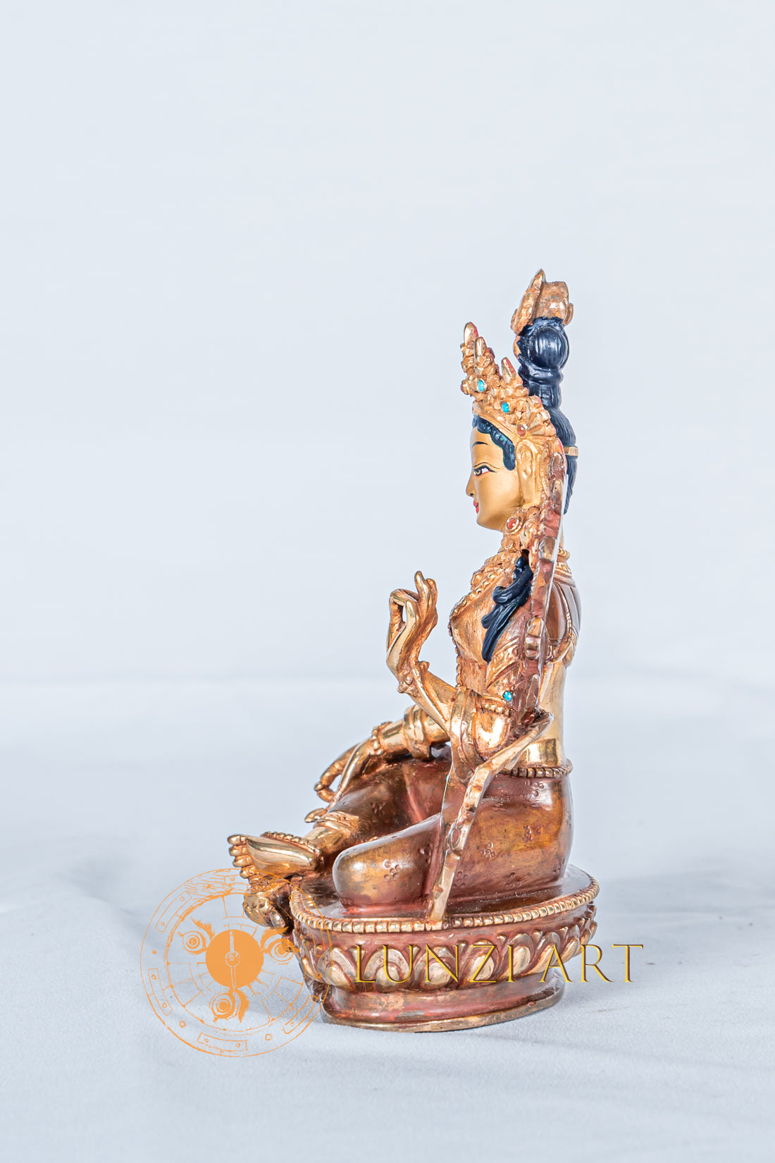 Green Tara | Half Gold Plated Statue