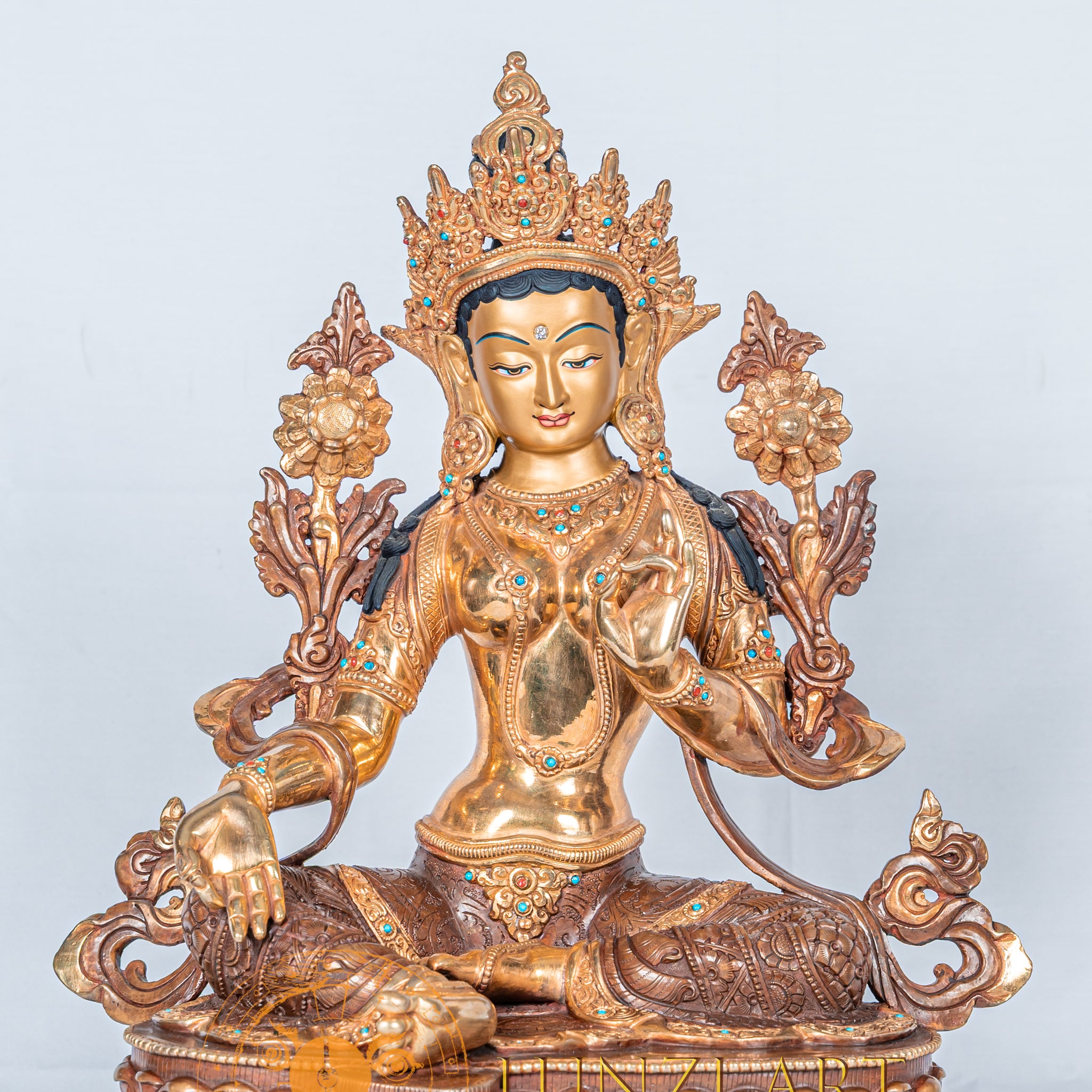 Green Tara | Half Gold Plated