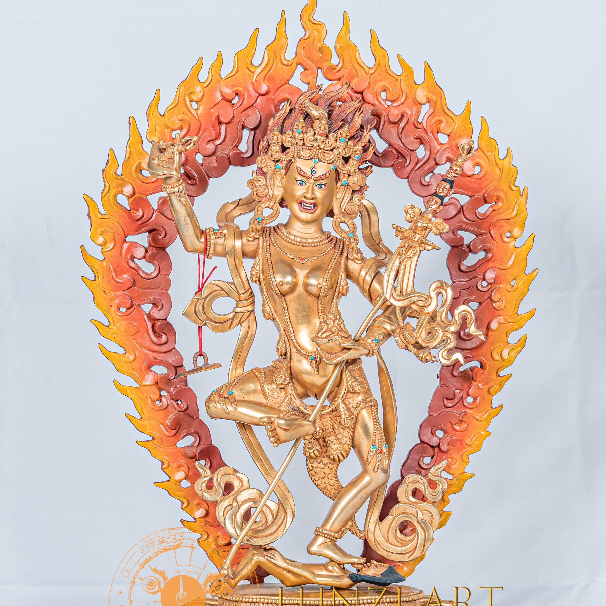Vajra Varahi Statue | Copper with Full Gold Plating