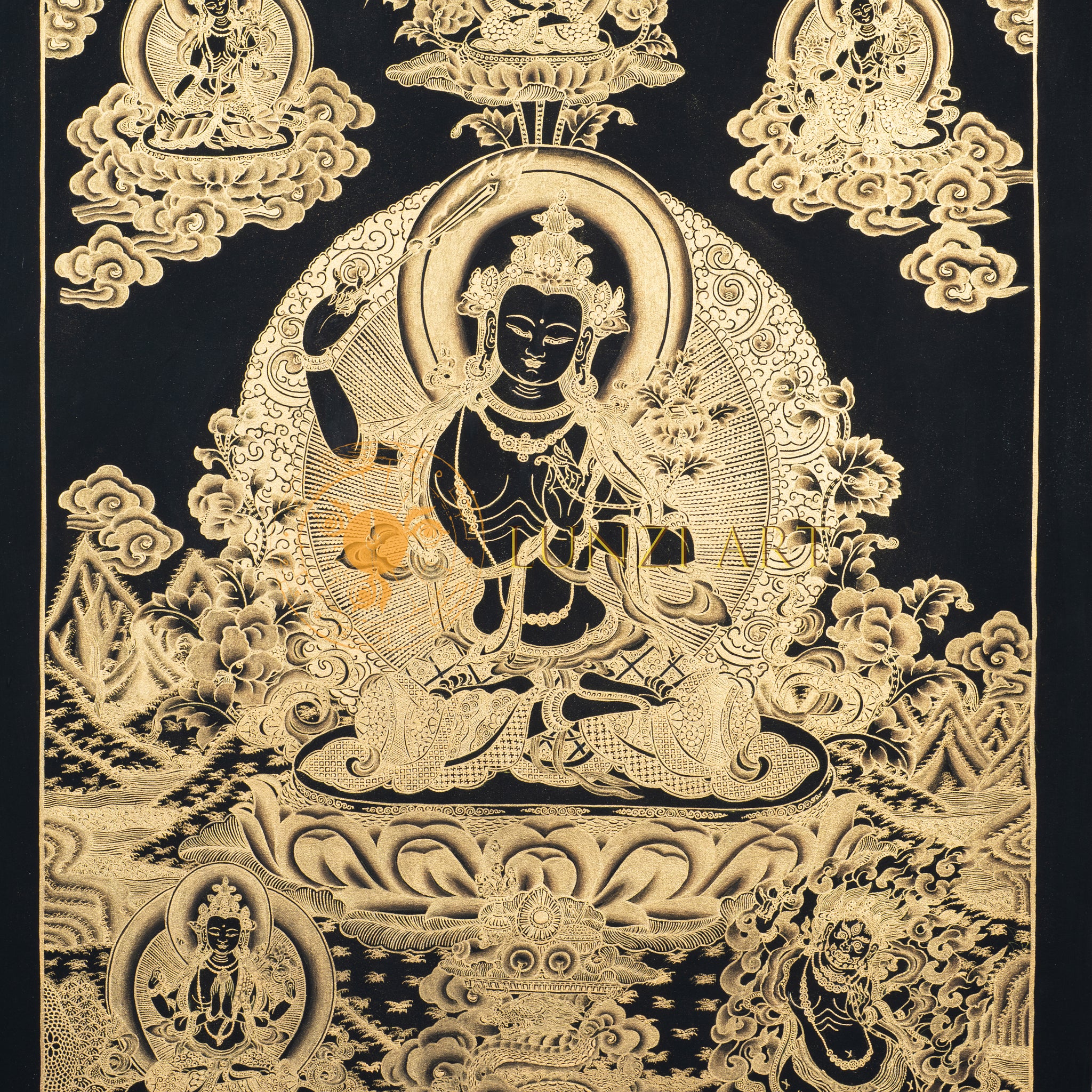 Handpainted Manjushree Thangka