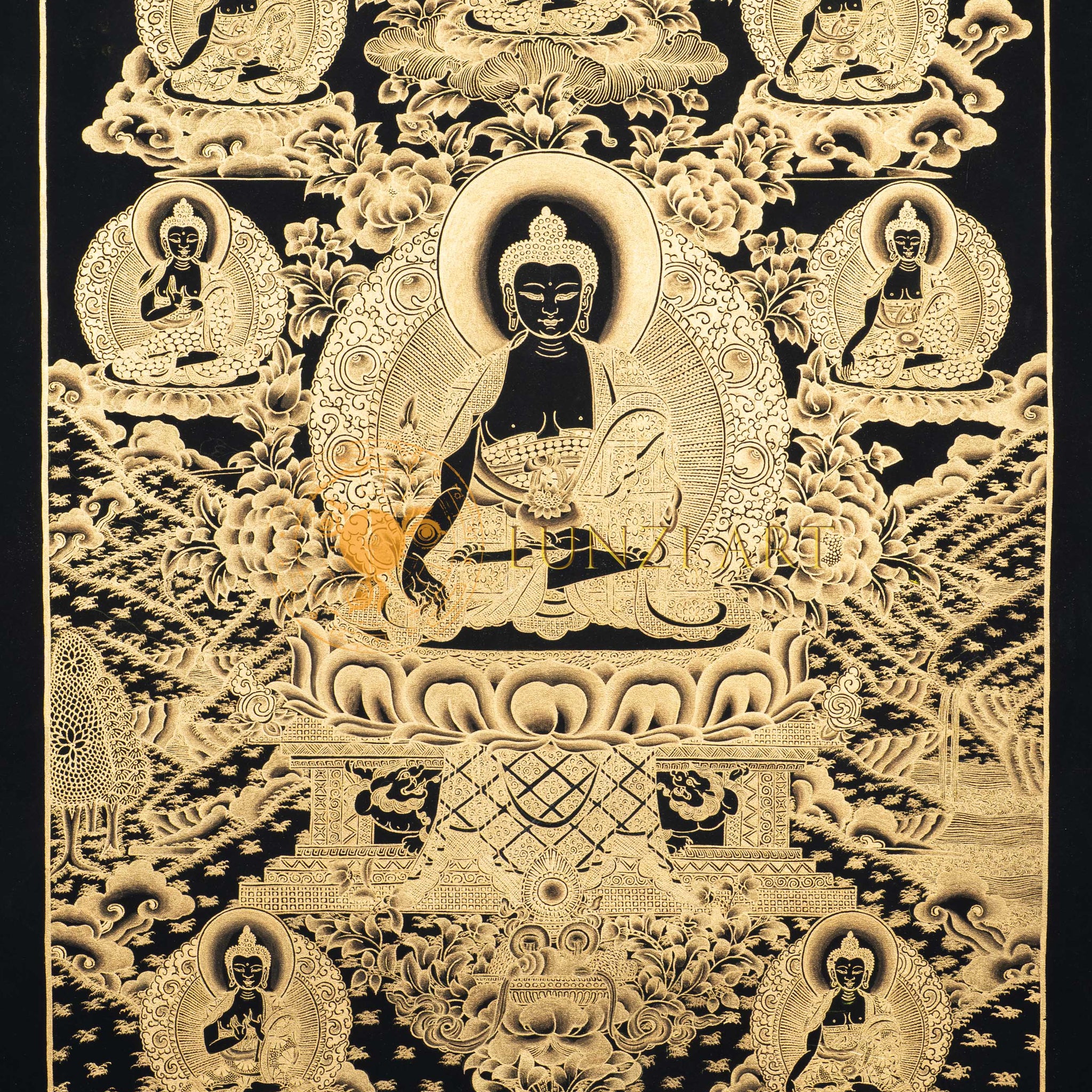 Hand-Painted Shakyamuni Buddha Thangka: The Awakened One