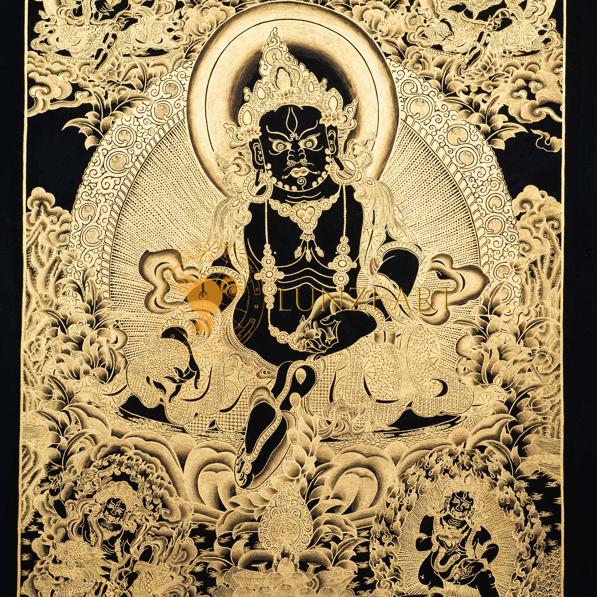 Hand-Painted Jambhala Thangka