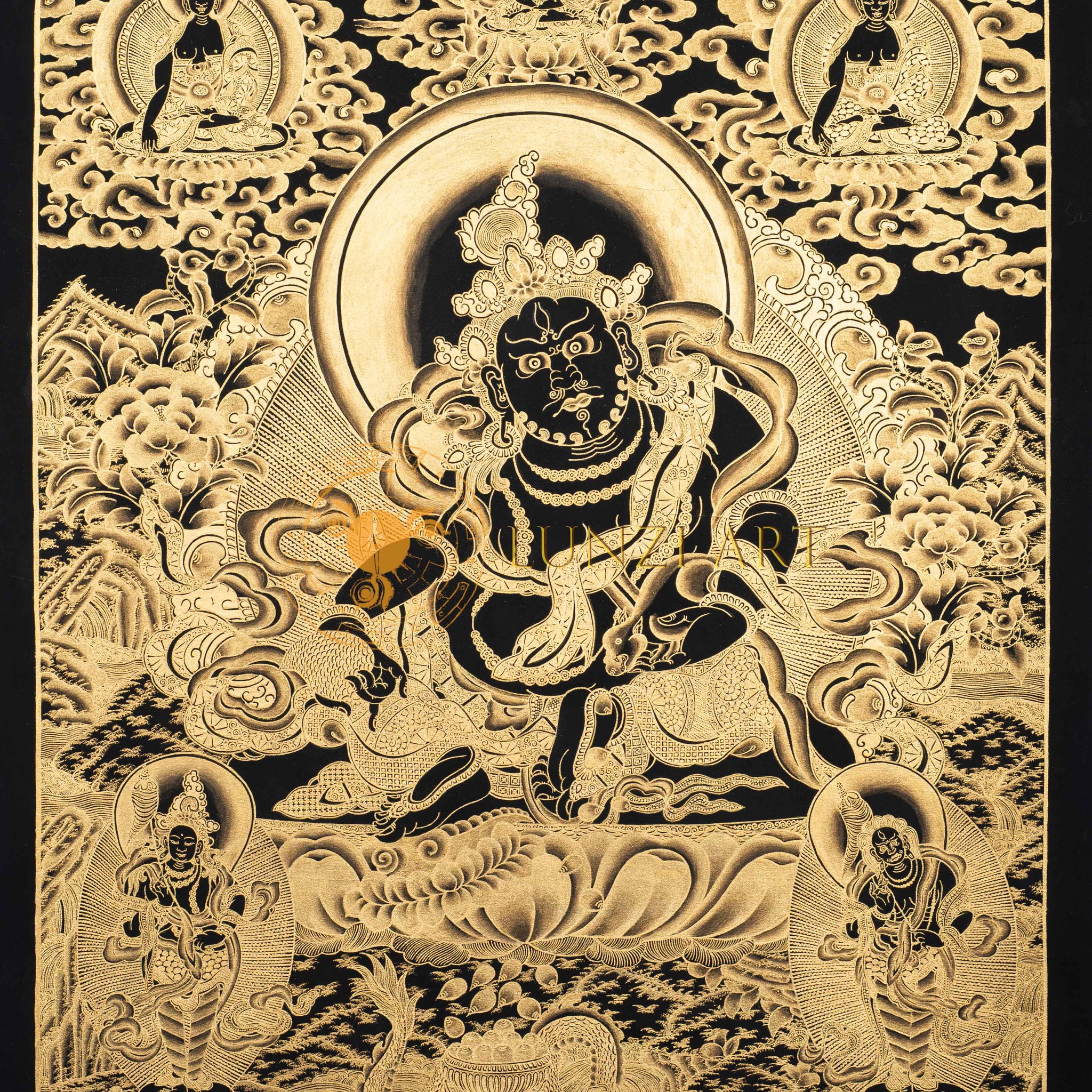 Hand-Painted Jambhala Thangka