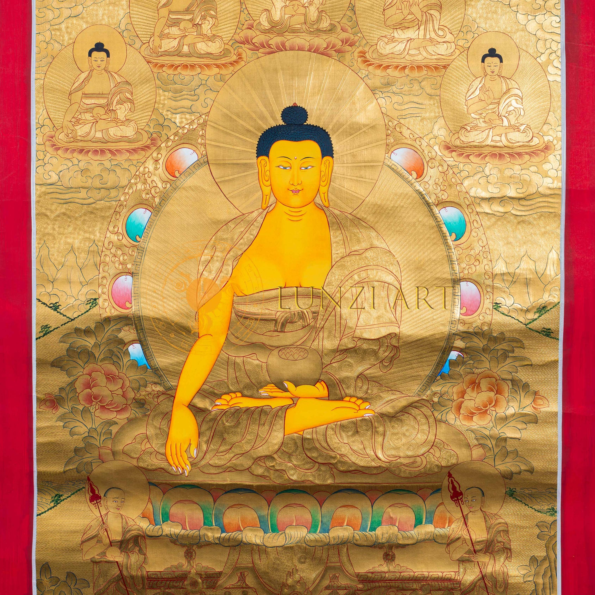 The Golden Path to Enlightenment: Shakyamuni Buddha Thangka Painting