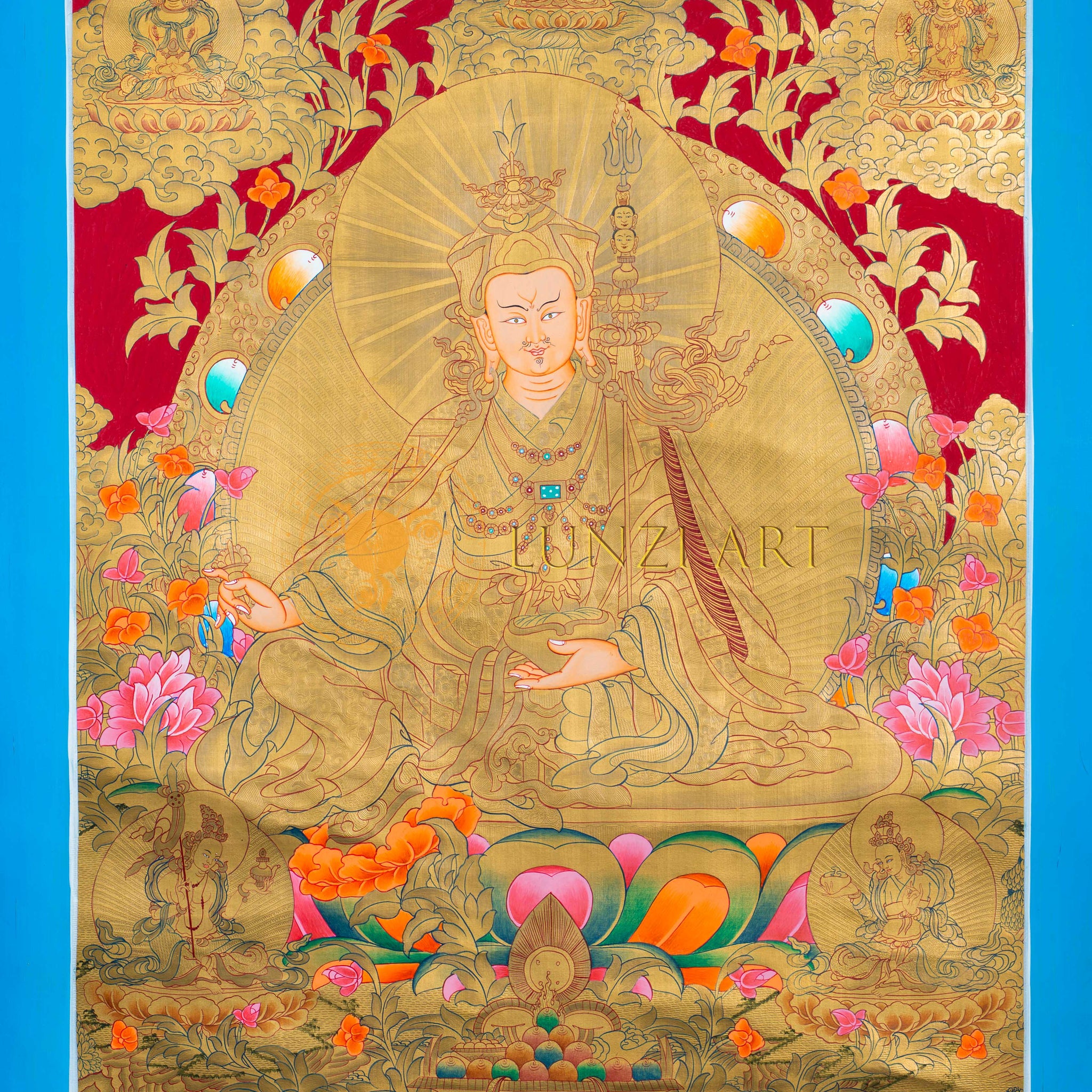 The Second Buddha: Guru Rinpoche Thangka Painting