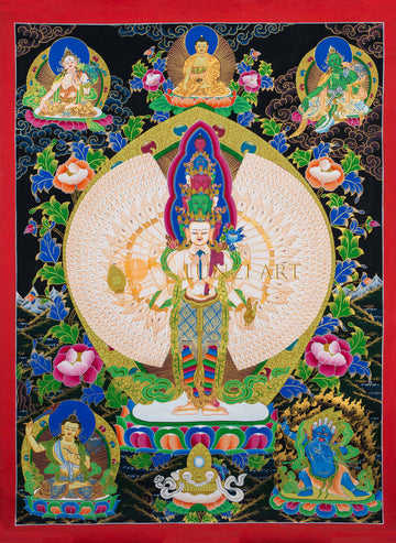 Chenrezig Thangka – Incarnazione della compassione infinita