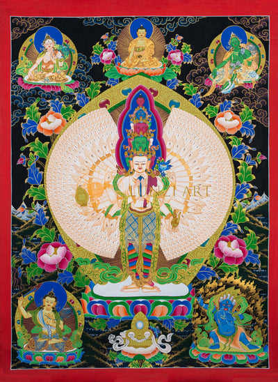 Chenrezig Thangka – Embodiment of Infinite Compassion