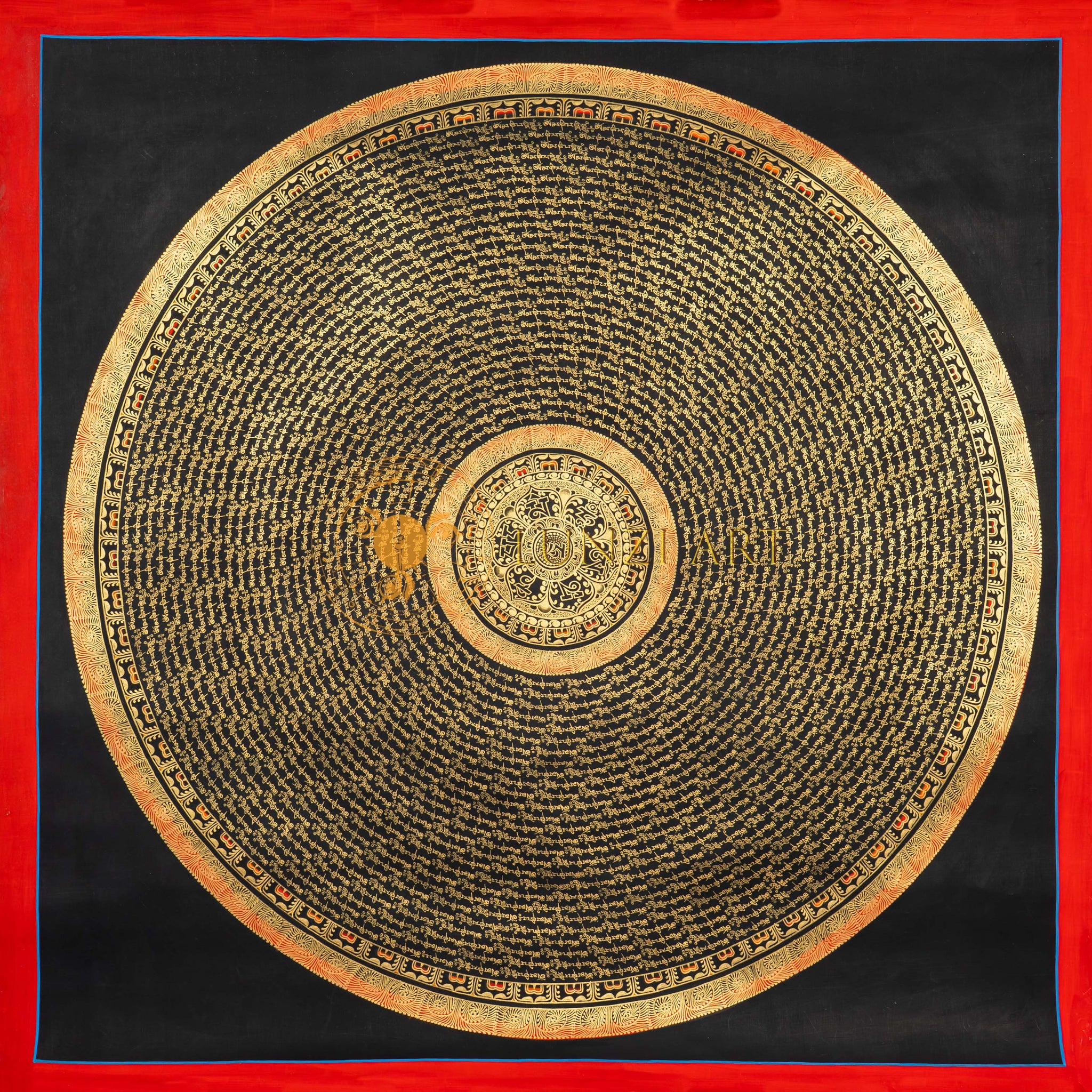 Hum Mantra Mandala Thangka