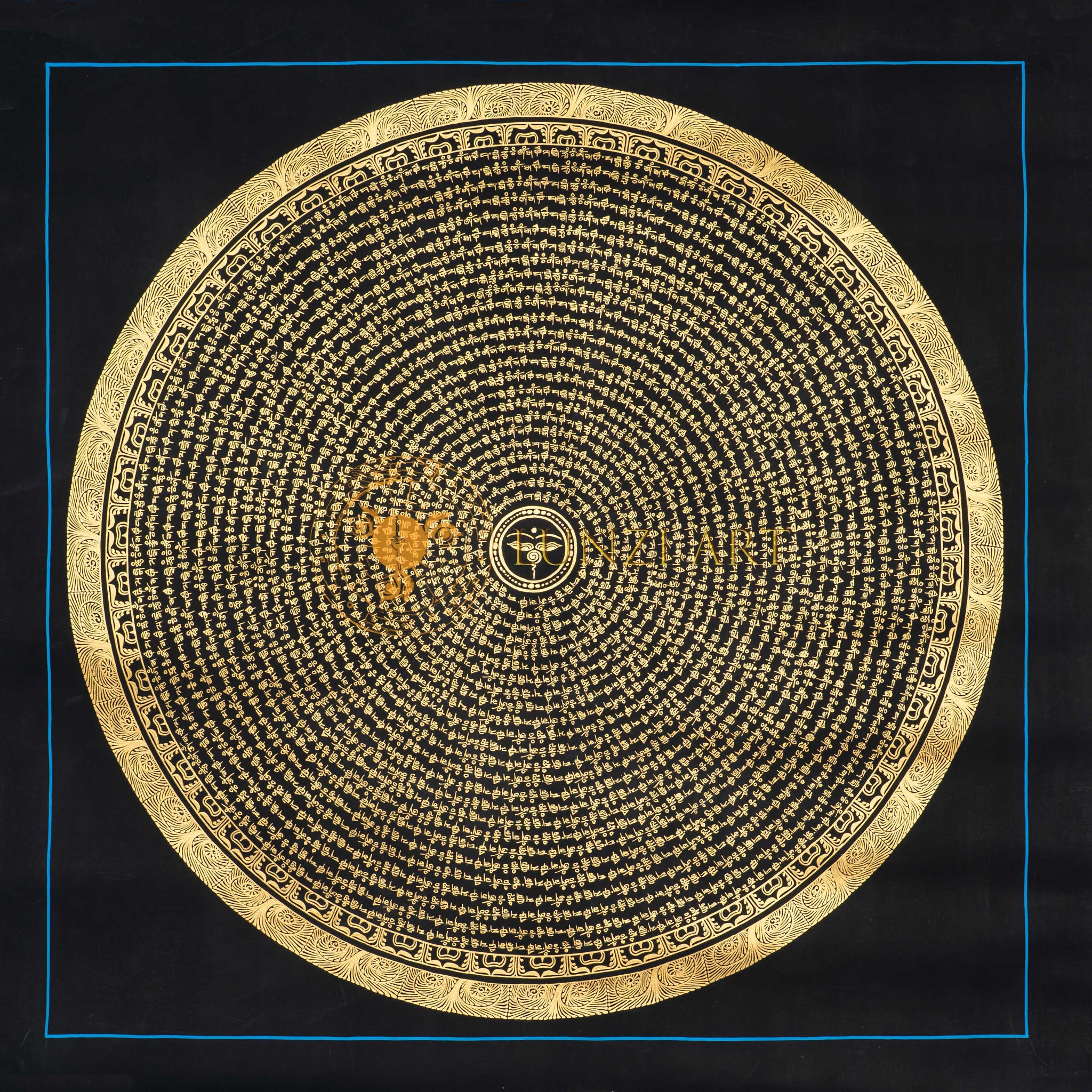 Mantra dell'occhio di Buddha Mandala Thangka