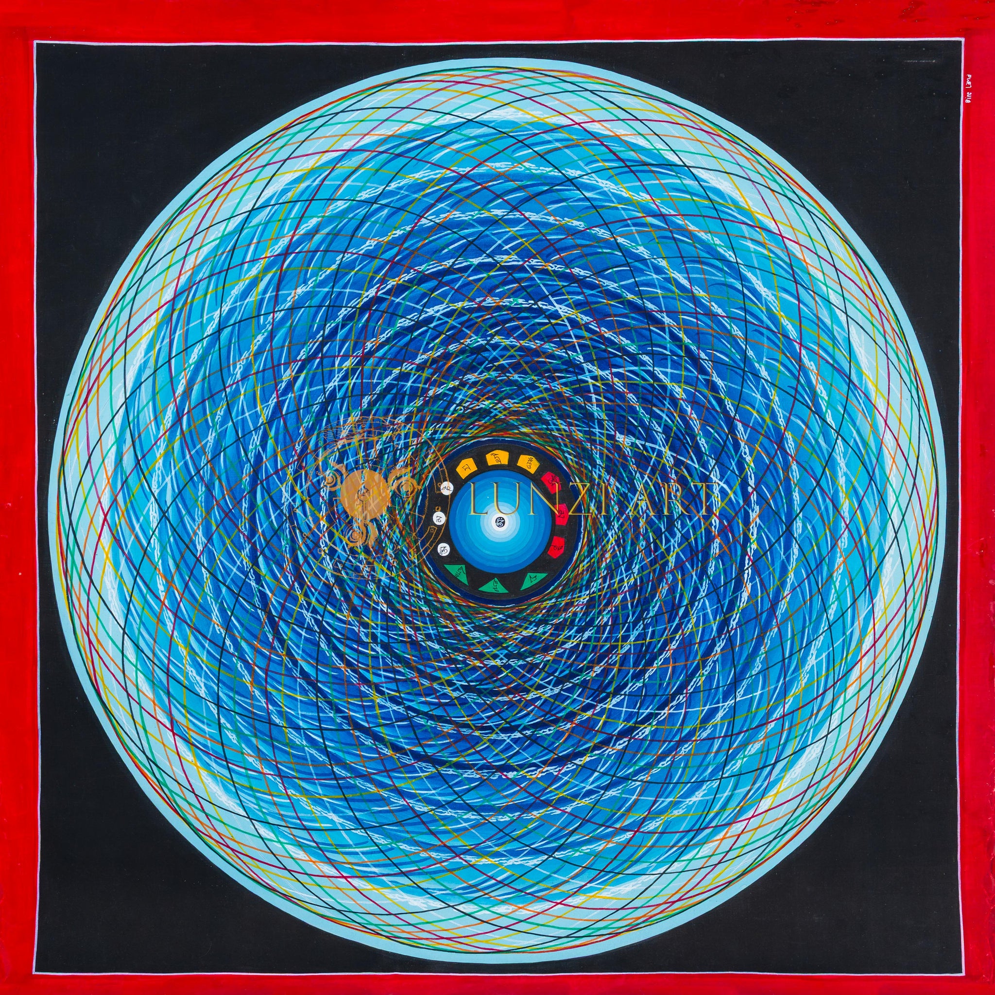 Il vortice cosmico della luce primordiale Mandala Thangka