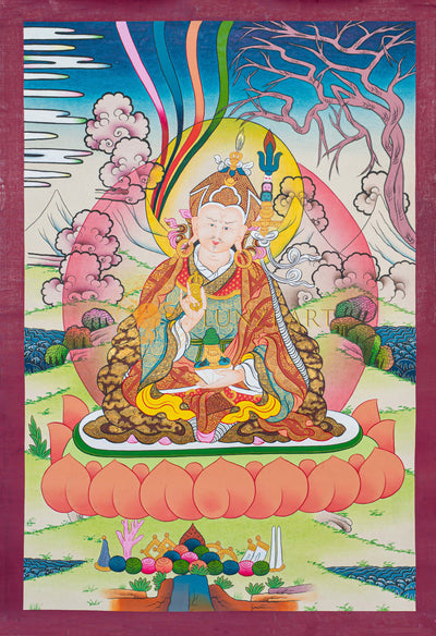 Hand-Painted Guru Padmasambhava Thangka