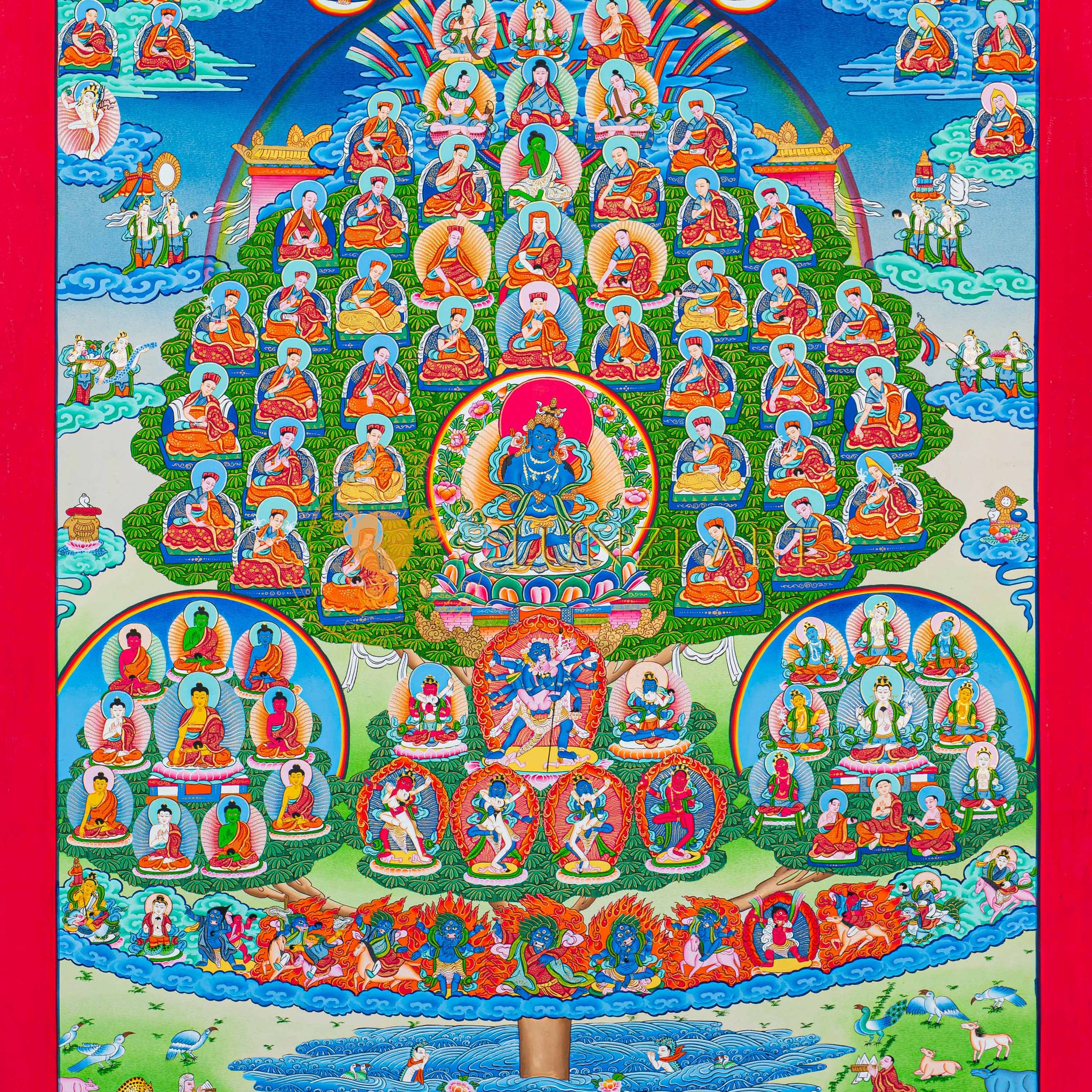The Celestial Tree of Enlightenment Thangka (Chokshing Tree/Dorje Chyang)
