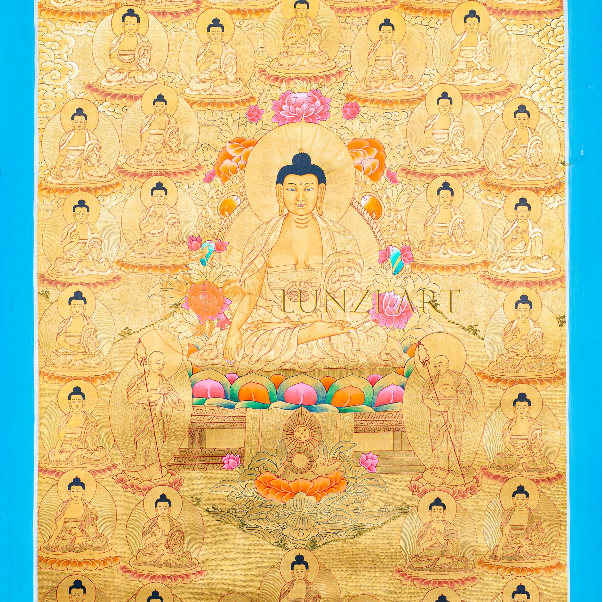Hand-Painted 35 Shakyamuni Buddha Thangka