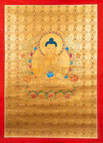 Handpainted 108 Shakyamuni Buddha Thangka