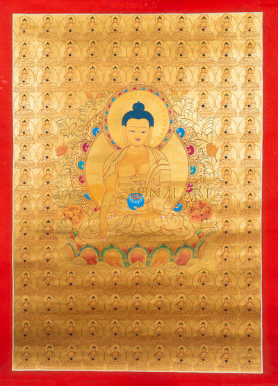 Handpainted 108 Shakyamuni Buddha Thangka