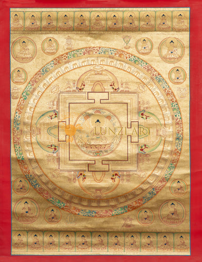 Handpainted Buddha Mandala Thangka