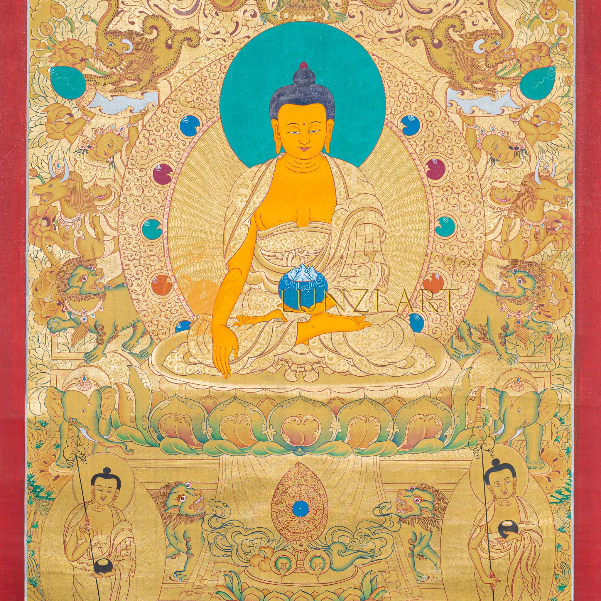 HandPainted Buddha Mara Thangka