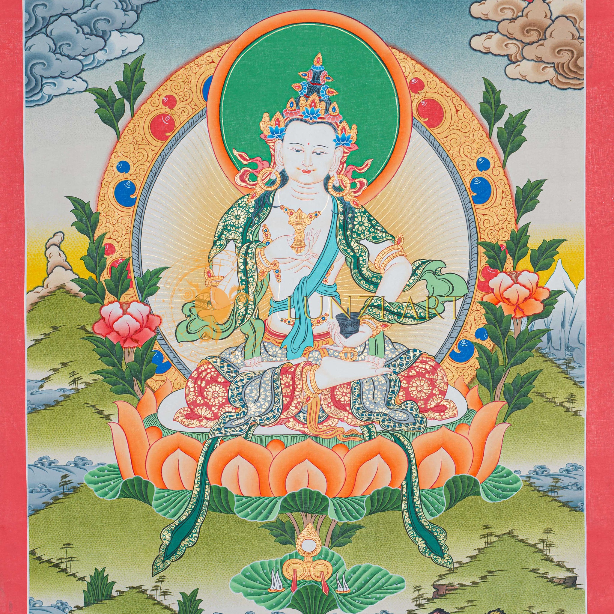 Handpainted Vajrasattva Thangka