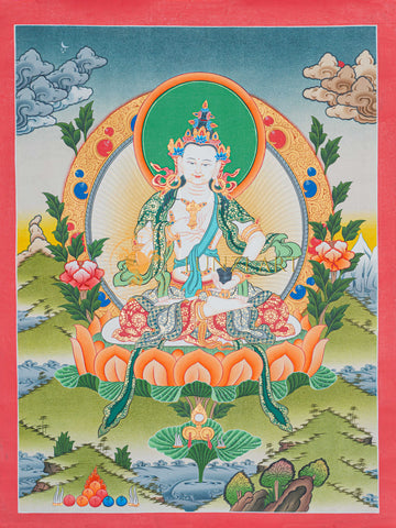 Handpainted Vajrasattva Thangka