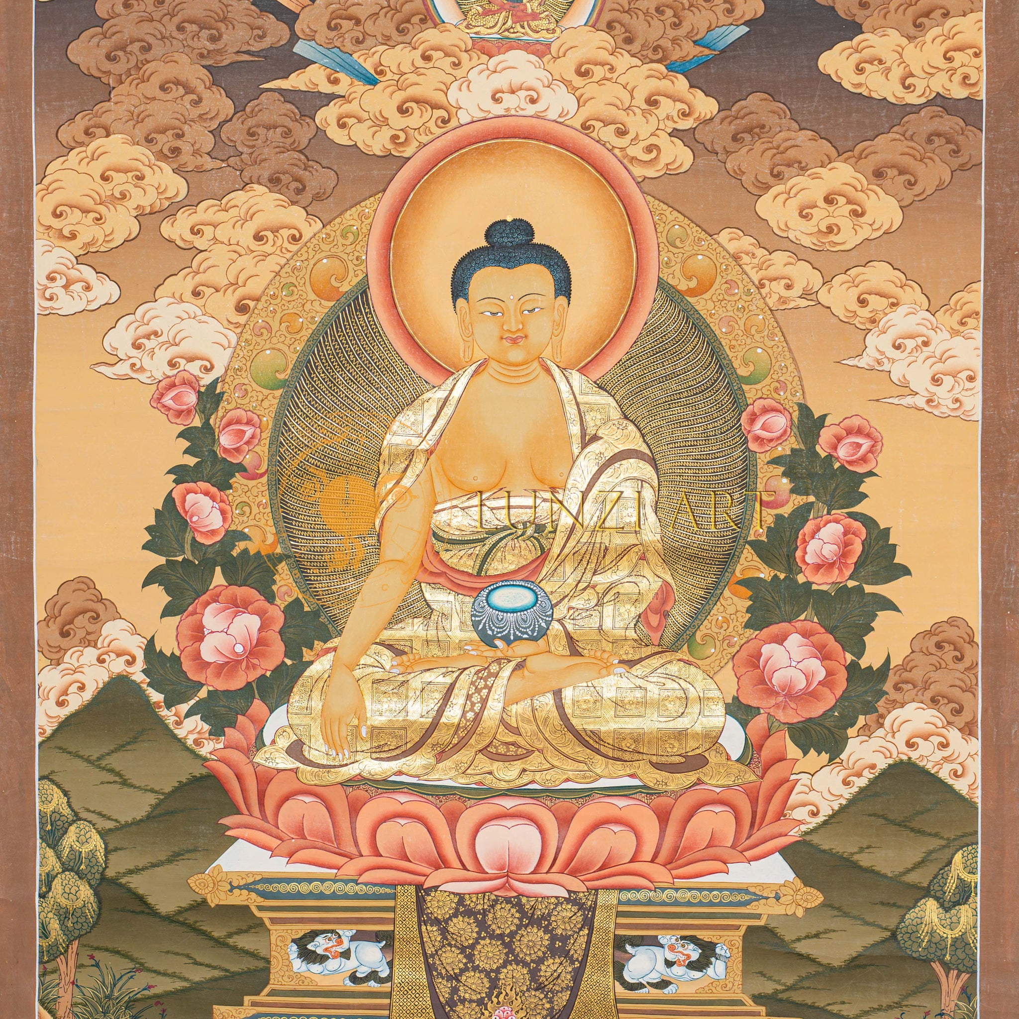 Hand-Painted Shakyamuni Buddha Thangka