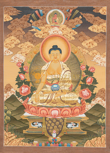 Hand-Painted Shakyamuni Buddha Thangka