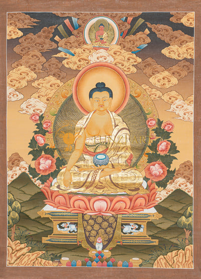 Hand-Painted Shakyamuni Buddha Thangka