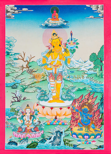 Hand-Painted Manjushree Thangka