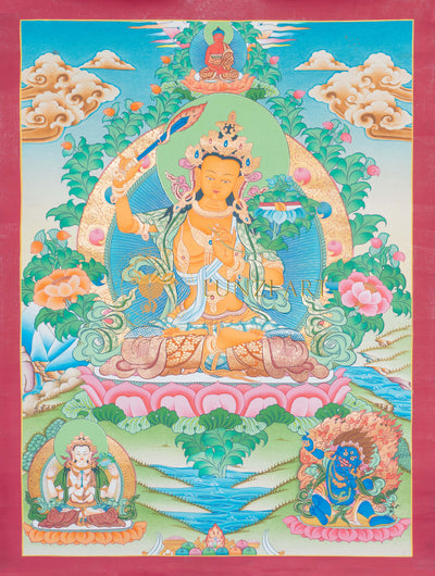 Hand-Painted Manjushree Thangka