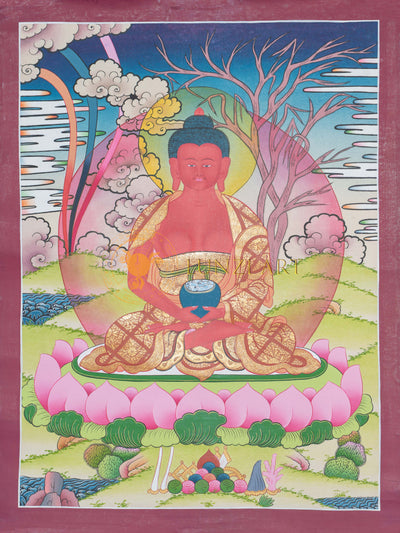 Hand-Painted Amitabha Thangka