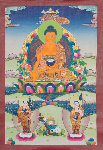 Hand-Painted Shakyamuni Buddha Thangka