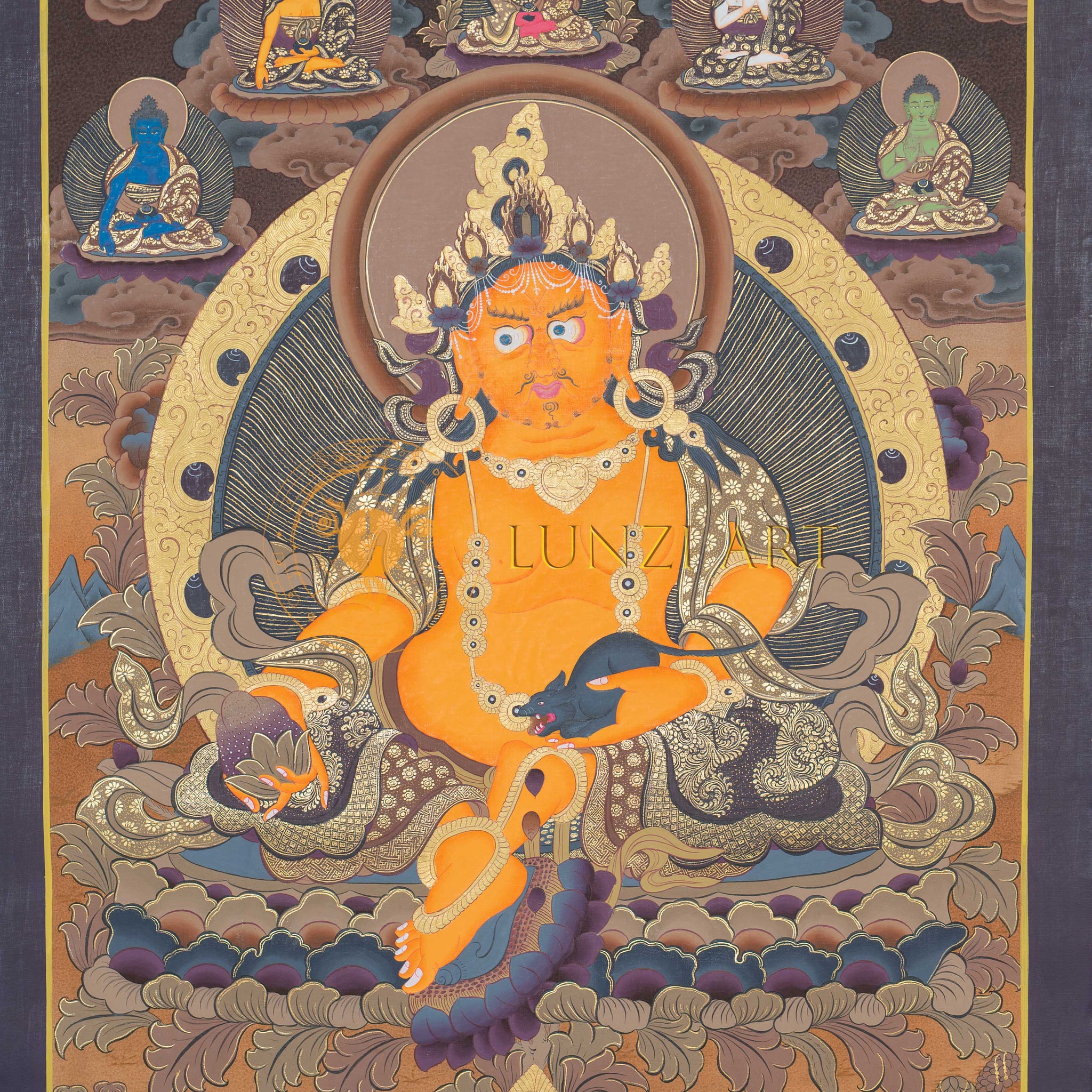 Hand-Painted Jambhala Thangka