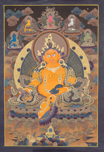 Hand-Painted Jambhala Thangka