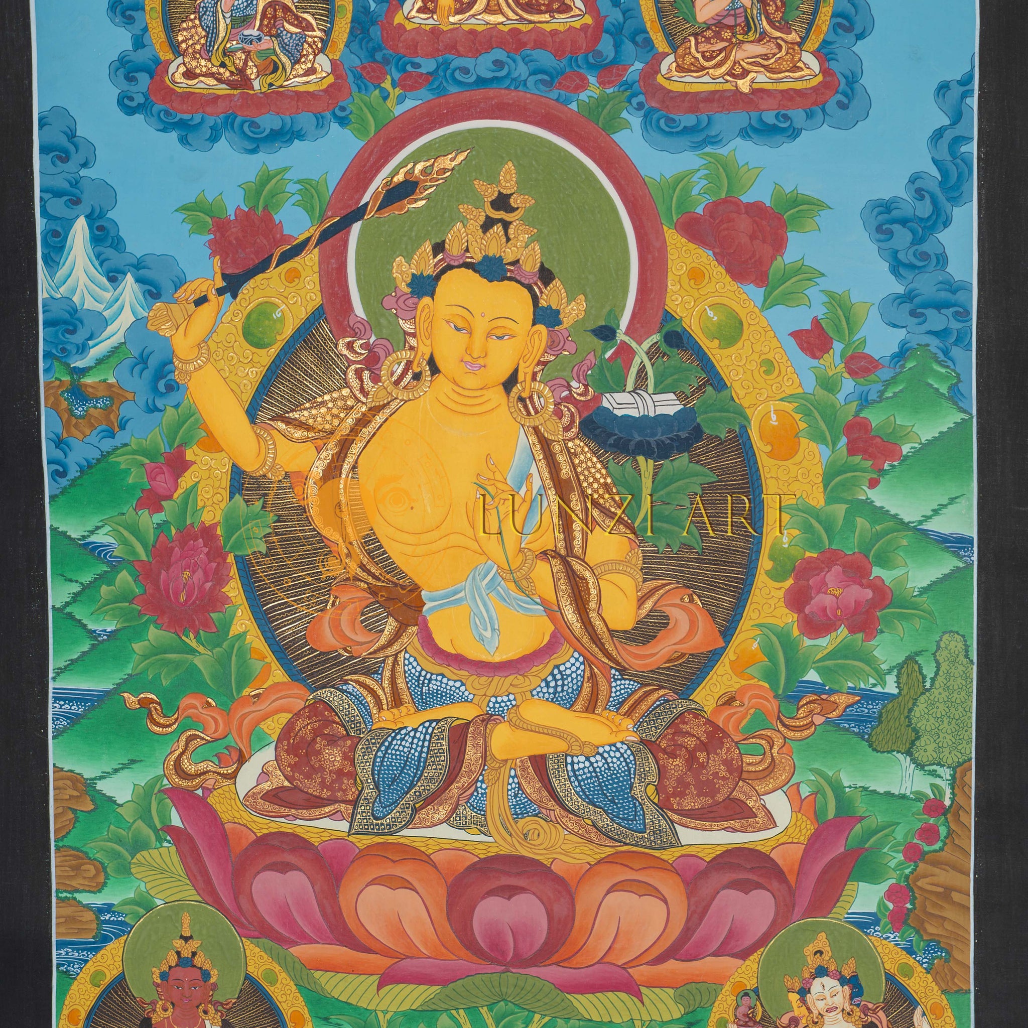 Hand-Painted Manjushree Thangka