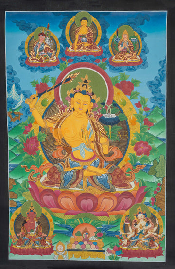 Hand-Painted Manjushree Thangka