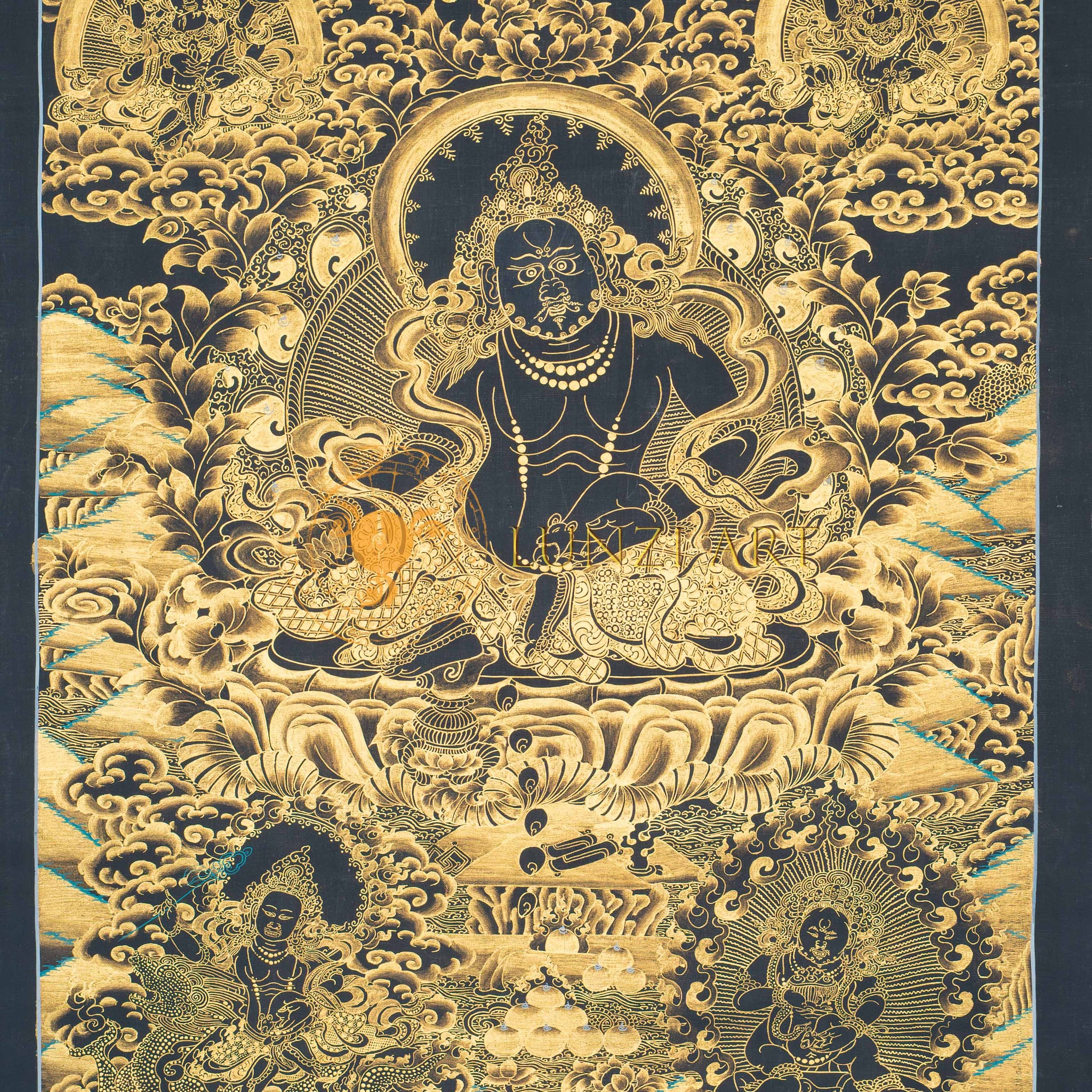 Hand-Painted Jambhala Thangka