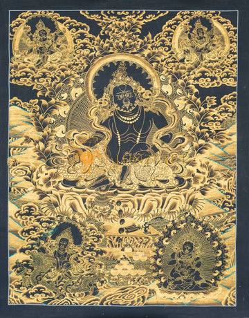 Hand-Painted Jambhala Thangka