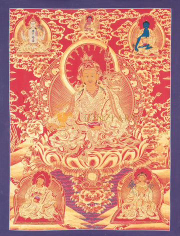 Hand-Painted Guru Rinpoche Thangka