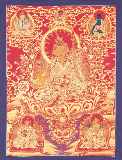 Hand-Painted Guru Rinpoche Thangka