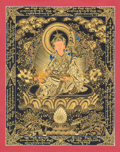 Hand-Painted Guru Rinpoche Thangka
