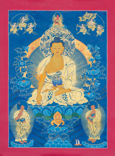 Hand-Painted Shakyamuni Buddha Thangka
