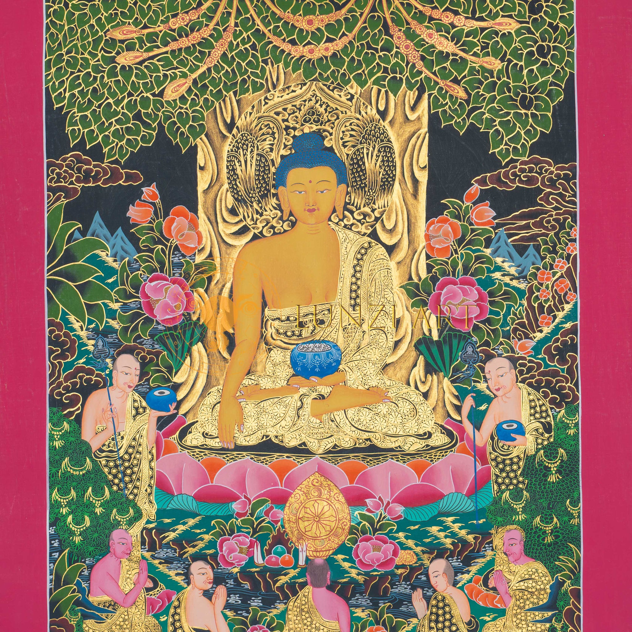 Hand-Painted Medicine Buddha Thangka